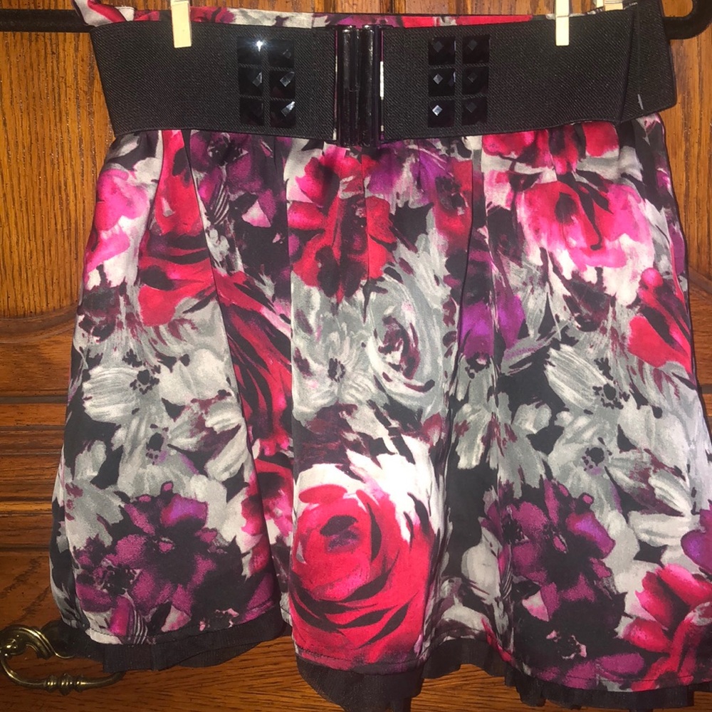 Candies floral mini skirt